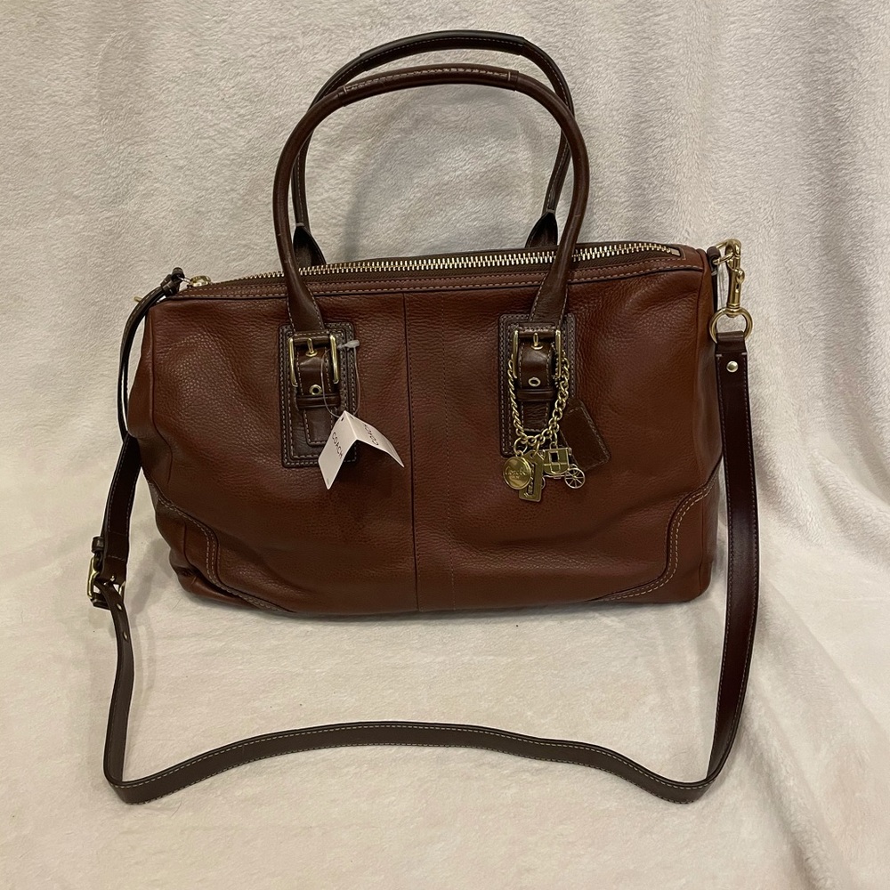 Large brown coach bag